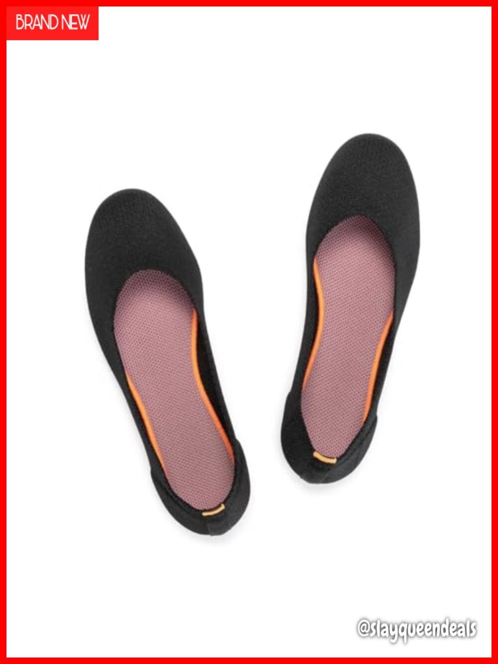 Frank Mully Women's Knit Ballet Flats Slip On Round Toe Comfort Dress Shoes Low